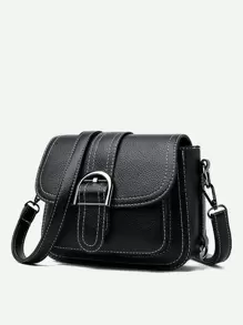 Túi Crossbody Nữ Khóa màu trơn Có thể điều chỉnh được Thanh lịch - màu đen - Xem 2