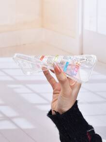 Calendar Pattern Clear Phone Case - Multicolor - View 3