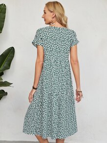 EMERY ROSE Vestido floral bajo con fruncido - Multicolor - Ver 2