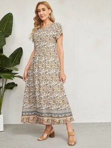 EMERY ROSE Vestido smock con estampado floral - Multicolor - Ver 3