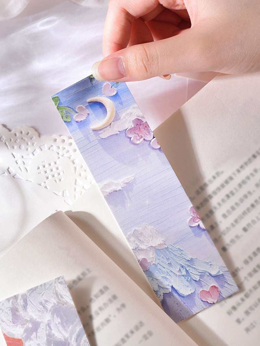 10入組油畫隨機書簽