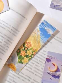 10入組油畫隨機書簽