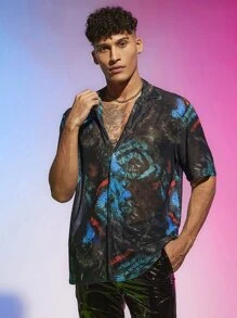 Manfinity RebelGame Men Tie Dye Shirt - Multicolor - View 2