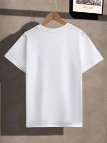 Boys Playing Card Print Tee - Black and White - View 2