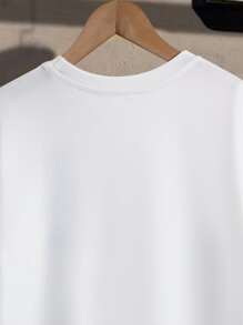 Boys Playing Card Print Tee - Black and White - View 6