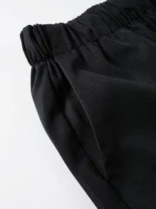 Manfinity Men Japanese Letter Graphic Shirt & Drawstring Waist Shorts Without Tee - Multicolor - View 4