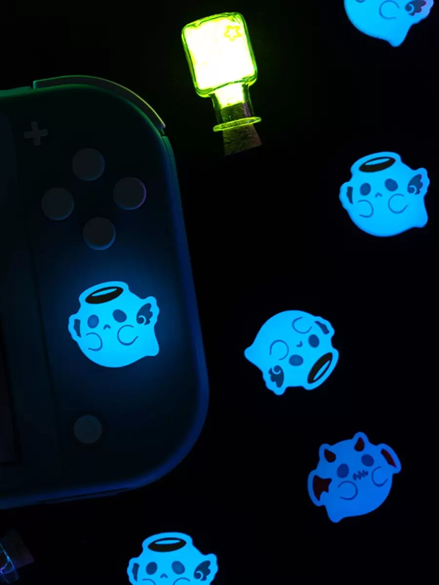 GeekShare Bộ 4 nút bọc thiết kế Ghost Tương thích với Nintendo Switch Oled/Lite - Nhiều màu - Xem 1