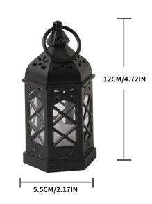 1 pieza Decoración con abertura LED linterna - Blanco - Ver 4