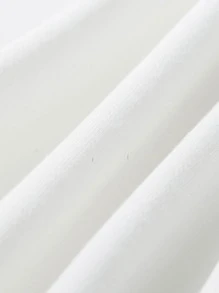 Manfinity Men Slogan & Chinese Dragon Graphic Kangaroo Pocket Drawstring Hoodie - White - View 4