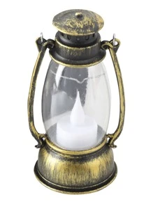 1 pieza Decoración vintage LED linterna - Óxido marrón - Ver 2