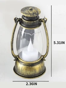 1 pieza Decoración vintage LED linterna - Óxido marrón - Ver 3