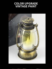 1 pieza Decoración vintage LED linterna - Óxido marrón - Ver 4