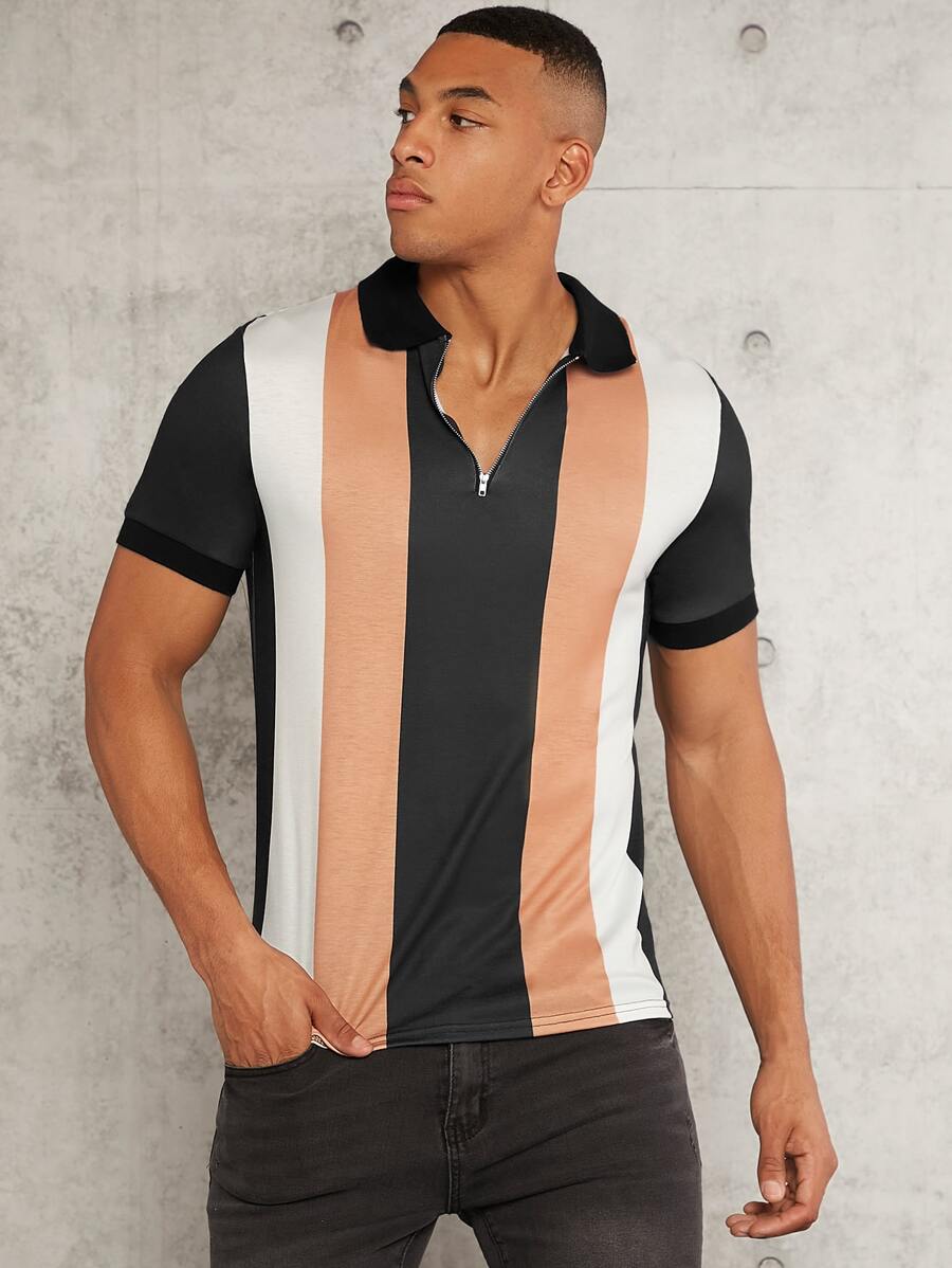 Manfinity RelaxMax Men Colour Block Polo Shirt - Multicolor - View 1