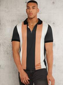 Manfinity RelaxMax Men Colour Block Polo Shirt - Multicolor - View 3