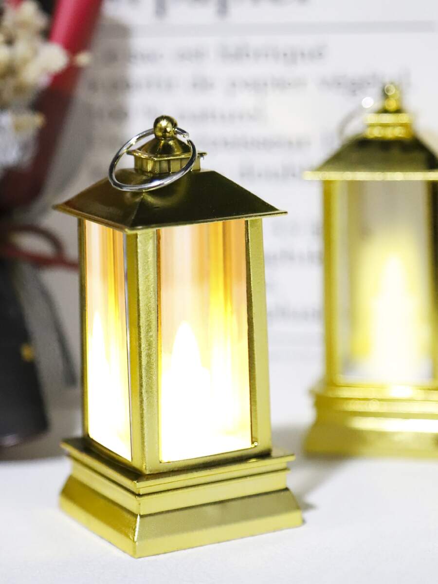 1 pieza Decoración vintage LED linterna - Amarillo - Ver 1