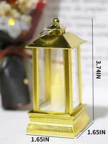 1 pieza Decoración vintage LED linterna - Amarillo - Ver 3