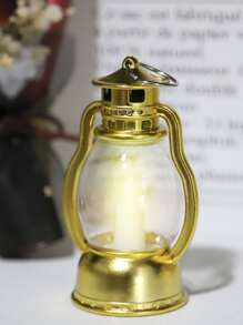 1 pieza Decoración con diseño vintage LED linterna - Amarillo - Ver 2