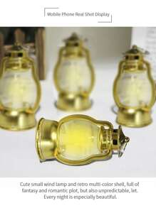 1 pieza Decoración con diseño vintage LED linterna - Amarillo - Ver 3