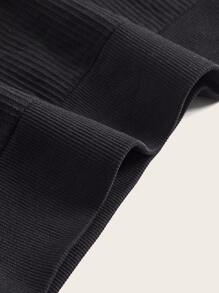 Easithlete Solid Backless Sports Bra - Black - View 7