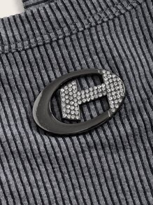 SHEIN ICON Letter Patched Detail Crop Cami Summer Top - Grey - View 4