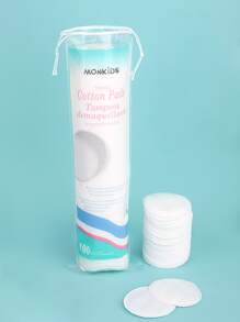 MONKIDS Almohadilla de eliminación de maquillaje, 100 piezas de almohadillas faciales redondas, almohadillas de limpieza facial con doble cara y bordes gruesos super suaves, para el cuidado facial, maquillaje, cuidado de la piel, eliminación, en casa o de viaje, decoración del hogar, regalo para hombres, mujeres, mamá, papá, amigos, Año Nuevo, accesorios, regalo divertido - Blanco - Ver 1