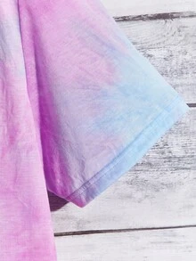 Manfinity Men Plus Tie Dye Palm Tree Print Tee - Multicolor - View 5