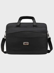 1 pieza Bolso para ordenador 15 pulgadas con diseño de etiqueta - Negro - Ver 1