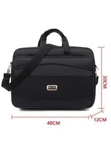 1 pieza Bolso para ordenador 15 pulgadas con diseño de etiqueta - Negro - Ver 3