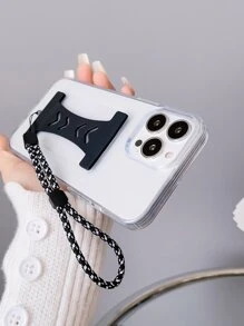 透明手機殼帶腕帶 - 黑色 - 查看 3