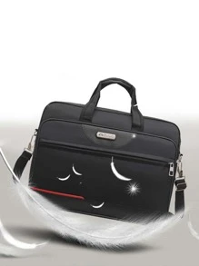 1 pieza Bolso para ordenador pulgada con diseño de etiqueta - Negro - Ver 1