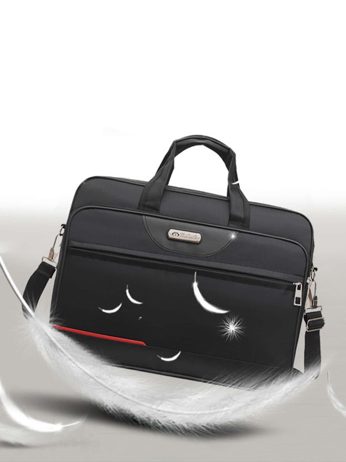 1 pieza Bolso para ordenador pulgada con diseño de etiqueta - Negro - Ver 1