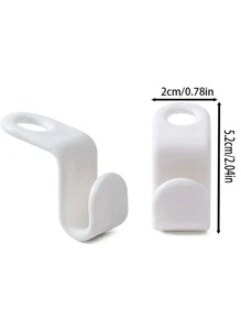 10pcs Clothes Hanger Connector Hooks,Magic Hanger Hooks,Heavy Duty Cascading Connection Hooks,Space Saving Hanger Extenders Clips,For Clothes,For Organizer Closet - White - View 2