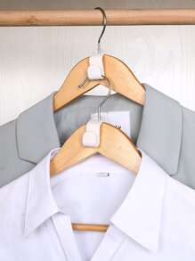 10pcs Clothes Hanger Connector Hooks,Magic Hanger Hooks,Heavy Duty Cascading Connection Hooks,Space Saving Hanger Extenders Clips,For Clothes,For Organizer Closet - White - View 4