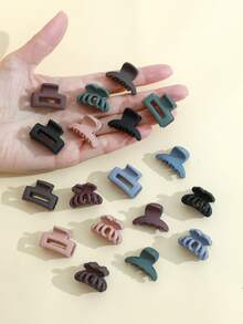 18入組實心髮卡，休閒款 - 彩色 - 查看 4