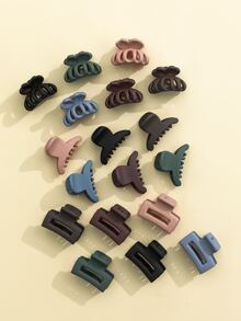 18入組實心髮卡，休閒款 - 彩色 - 查看 6