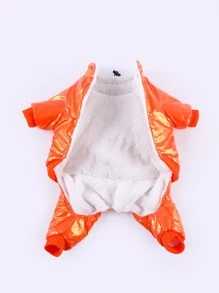 FDOG 1pc Letter Graphic Pet Coat - Orange - View 3