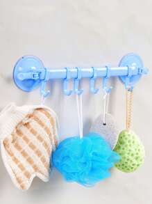 1pc Wall Mounted Bathroom Storage Hook - Blue - View 1