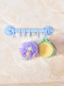 1pc Wall Mounted Bathroom Storage Hook - Blue - View 3