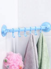 1pc Wall Mounted Bathroom Storage Hook - Blue - View 4