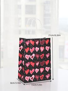 1入組愛心圖案禮品包裝袋 - 彩色 - 查看 2