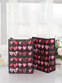 1入組愛心圖案禮品包裝袋 - 彩色 - 查看 4