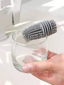 Cup Brush Cup Scrubber Glass Cleaner Kitchen Cleaning Tool Long Handle Drink Wineglass Bottle Glass Cup Cleaning Brush - Multicolor - View 4