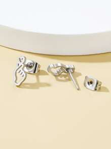 Hoa tai trái tim và cử chỉ - Bạc - Xem 2