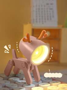 1 pieza Iluminación con dibujos animados con diseño de alce DIY - Rosa - Ver 2