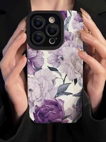 花朵印花手機殼 - 彩色 - 查看 1