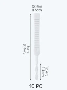 10pcs Plastic Showerhead Cleaning Brush - White - View 3