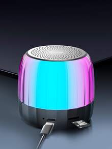 1pc Loa không dây để bàn phát sáng - màu đen - Xem 4