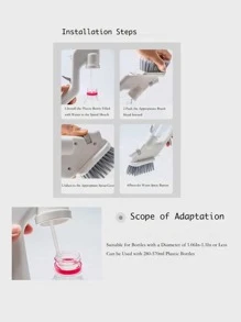 1 set multifuncional Cepillo de limpieza & limpieza Raspador - Blanco - Ver 6