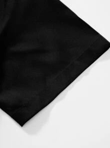 Manfinity Hypemode Men 1pc Pocket Patched Shirt - Black - View 3