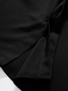 Manfinity Hypemode Men 1pc Pocket Patched Shirt - Black - View 4